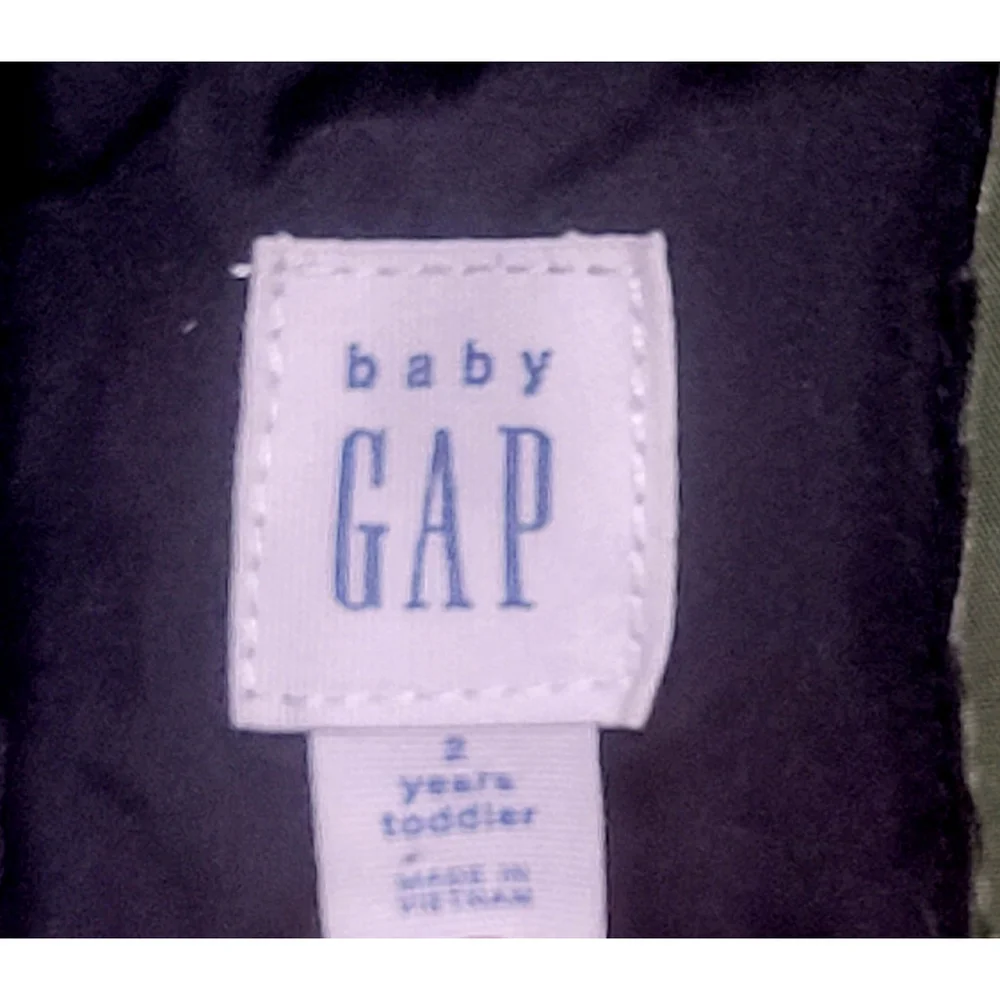 Baby Gap Boys 2T Black Puffer Coat Hooded Zipper And Button